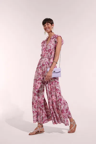 Poupette St Barth Long Jumpsuit Belene In Pink