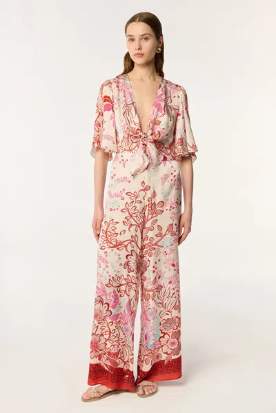 Poupette St Barth Long Jumpsuit Celie In Neutral