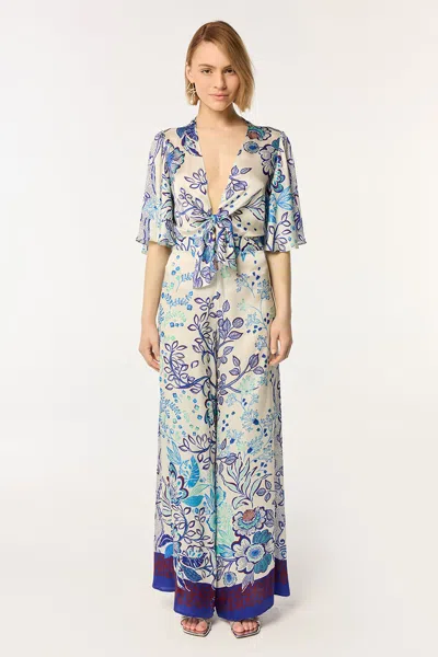 Poupette St Barth Long Jumpsuit Celie In Blue