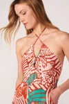 Poupette St Barth Long Jumpsuit Cilia In Red