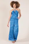 Poupette St Barth Long Jumpsuit Cilia In Blue