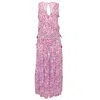 Poupette St Barth Long Jumpsuit Soledad Pink Tulip In Pink
