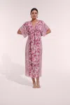Poupette St Barth Long Kaftan Amaya In Pink