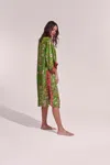 Poupette St Barth Long Kimono Erica In Green