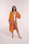 Poupette St Barth Long Kimono Erica In Multi
