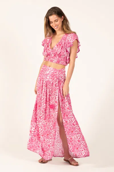 Poupette St Barth Long Skirt Carla In Multi