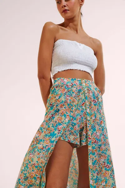 Poupette St Barth Long Skirt Reine In Green