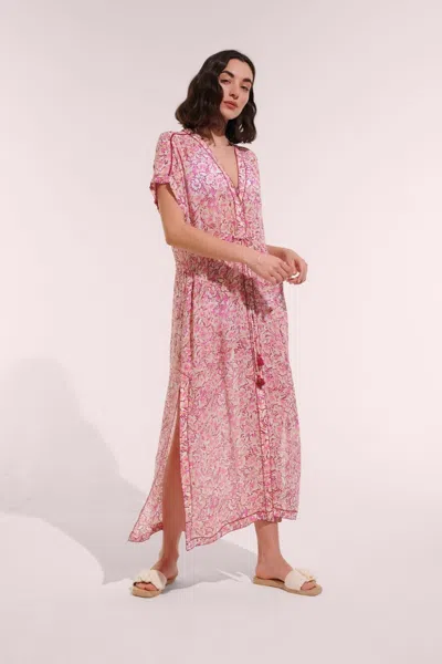 Poupette St Barth Long Tunic Mya In Pink