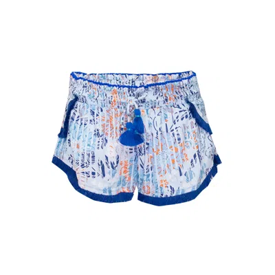 Poupette St Barth Lulu Boxer Short Kids Sky Blue Marigold