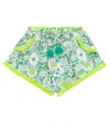 Poupette St Barth Lulu Floral Shorts In Green Mid 70s Garden