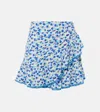 POUPETTE ST BARTH MABELLE PRINTED SHIRRED MINISKIRT