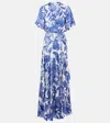 Poupette St Barth Mabelle Satin Maxi Dress In Multi