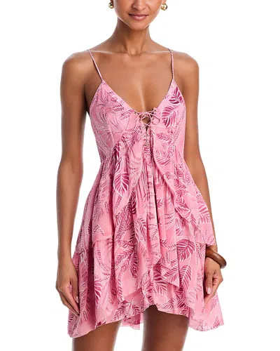 Poupette St Barth Maja Mini Dress In Pink