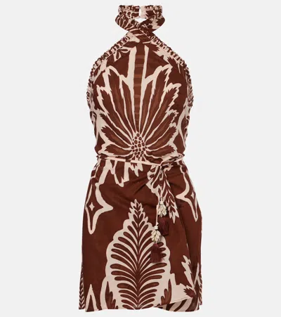 Poupette St Barth Manon Printed Cotton Minidress In Multi