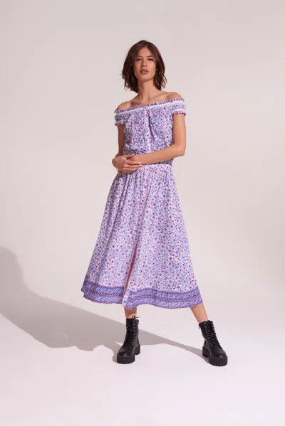 Poupette St Barth Midi Dress Astrid In Pink