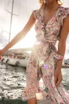 Poupette St Barth Midi Dress Aude In Multi
