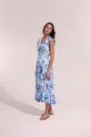 Poupette St Barth Midi Dress Aude In Blue