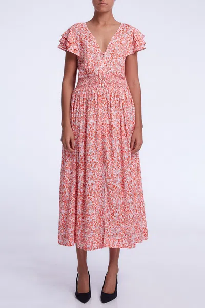 Poupette St Barth Midi Dress Della In Pink