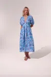 Poupette St Barth Midi Dress Reine In Blue