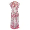 Poupette St Barth Midi Dress Sasha Pink Edelweiss In Multi