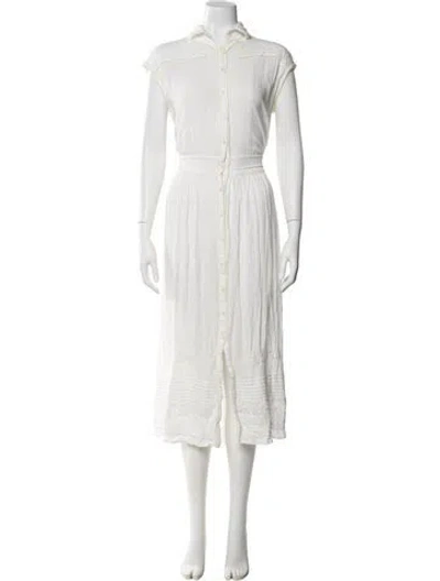 Pre-owned Poupette St Barth Midi Length Dress In White