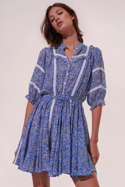 Poupette St Barth Mini Dress Amanda In Blue