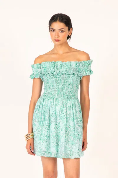 Poupette St Barth Mini Dress Amber In Blue