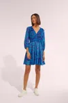 Poupette St Barth Mini Dress Anabelle In Blue