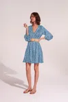 Poupette St Barth Mini Dress Anabelle In Blue