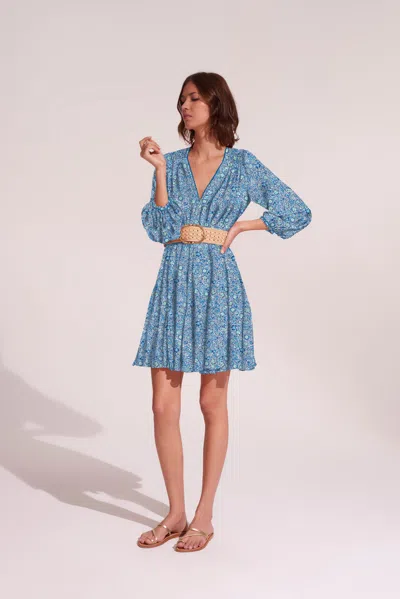 Poupette St Barth Mini Dress Anabelle In Blue