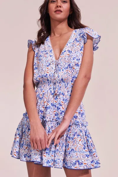 Poupette St Barth Mini Dress Anais In Blue