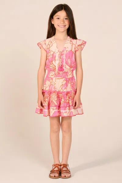 Poupette St Barth Kids' Mini Dress Anais For Girls In Pink