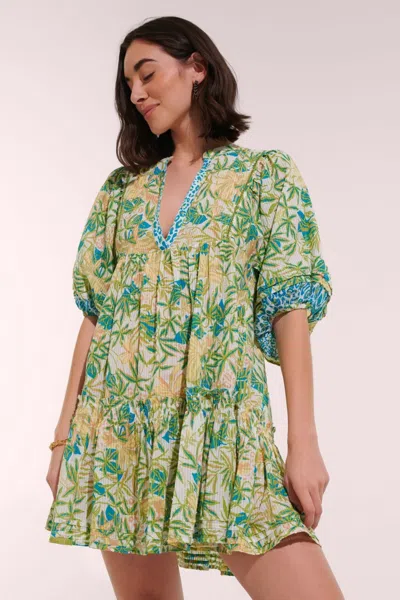 Poupette St Barth Mini Dress Aria In Green