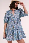 Poupette St Barth Mini Dress Aria In Blue