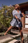 Poupette St Barth Mini Dress Aria In Blue