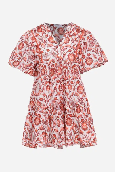 Poupette St Barth Mini Dress Aria For Girls In Pink Victorian