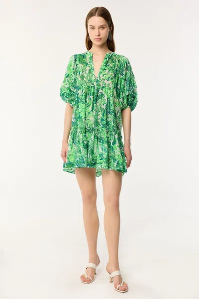 Poupette St Barth Mini Dress Aria In Green