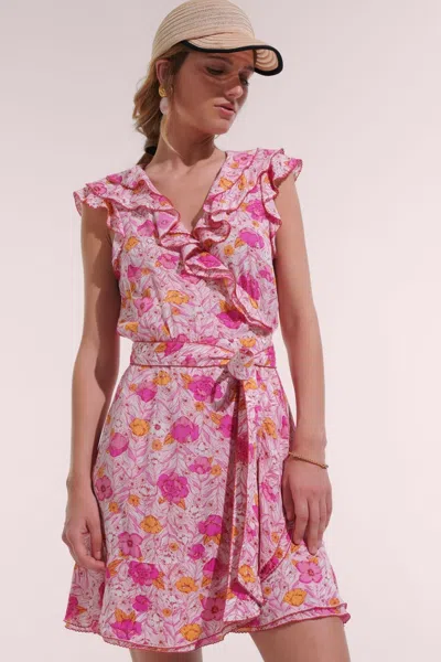 Poupette St Barth Mini Dress Aude In Pink