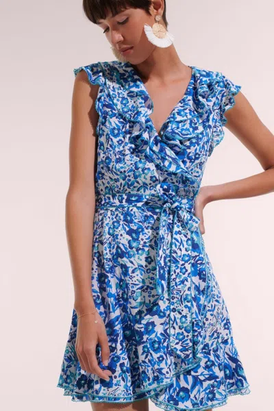 Poupette St Barth Mini Dress Aude In Blue