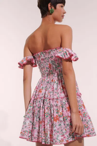 Poupette St Barth Mini Dress Aurora In Pink