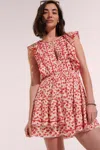 Poupette St Barth Mini Dress Bambi In Red