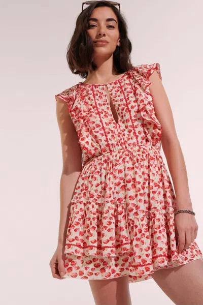 Poupette St Barth Mini Dress Bambi In Red