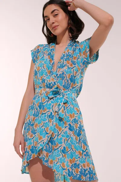 Poupette St Barth Mini Dress Becky In Blue