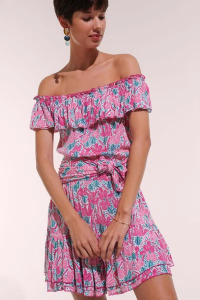 Poupette St Barth Mini Dress Bella In Purple