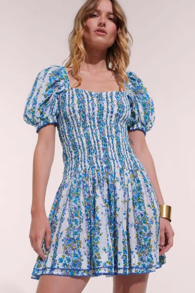 Poupette St Barth Mini Dress Bertha In Blue