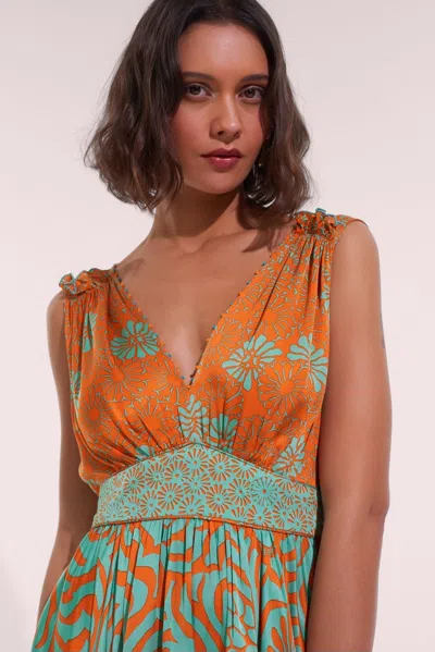 Poupette St Barth Mini Dress Bessie In Orange