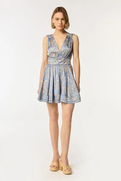 Poupette St Barth Mini Dress Bessie In Blue