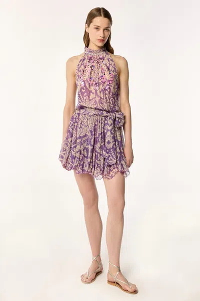 Poupette St Barth Mini Dress Bianca In Purple