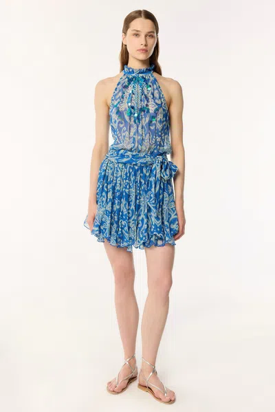 Poupette St Barth Mini Dress Bianca In Turquoise