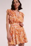 Poupette St Barth Mini Dress Bice In Orange